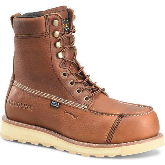 Carolina Men’s Staple Gun 8” Carbon Composite Toe Waterproof Work Boot – Tan (CA7571) 8 / Medium / Tan - Overlook Boots