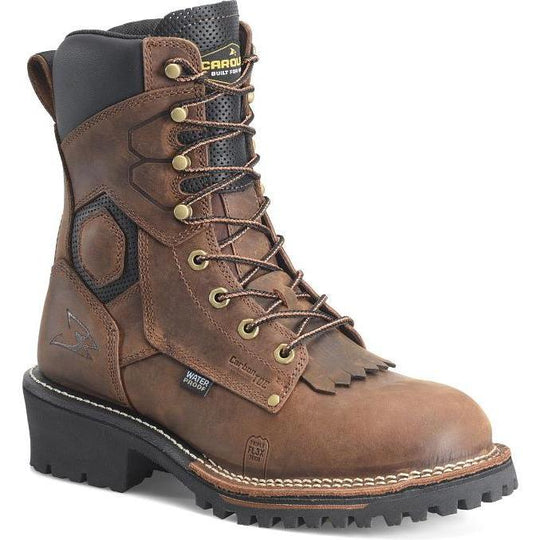 Carolina Men's Pitstop 8" Carbon Comp Toe Waterproof Work Boot - Brown - CA8544 8 / Medium / Brown - Overlook Boots