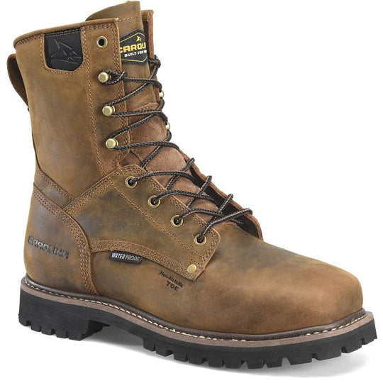 Carolina Men's Judge 8" Composite Toe Waterproof Slip Resistant Work Boot - Brown - CA8621 8 / Medium / Brown - Overlook Boots