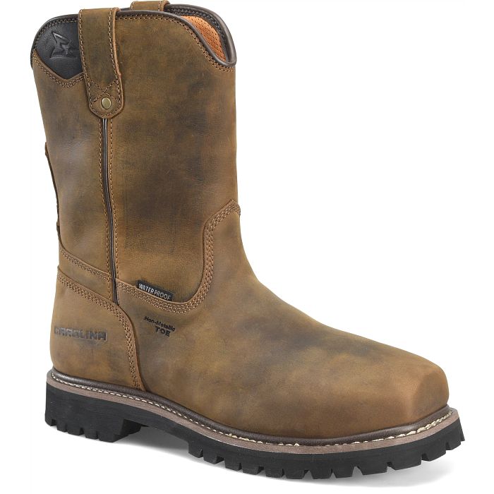 Carolina Men's Judge 10" Composite Toe Waterproof Wellington Work Boot - Brown - CA8622 8 / Medium / Brown - Overlook Boots