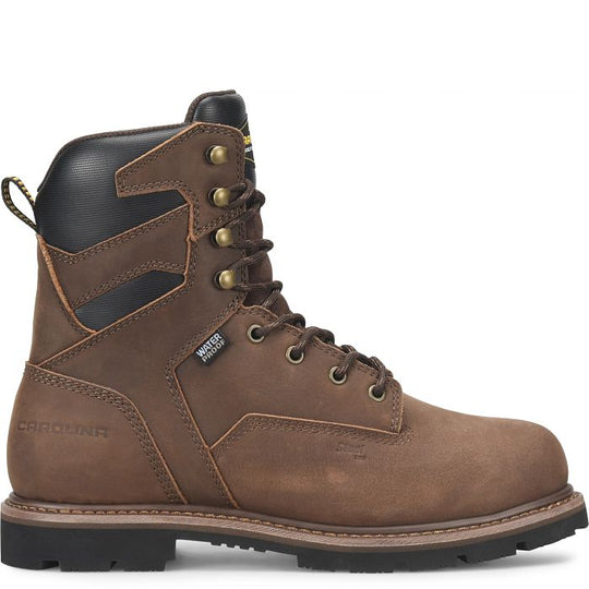Carolina Men's Gruntz 8" Steel Toe Waterproof Work Boot - Brown - CA3599 - Overlook Boots