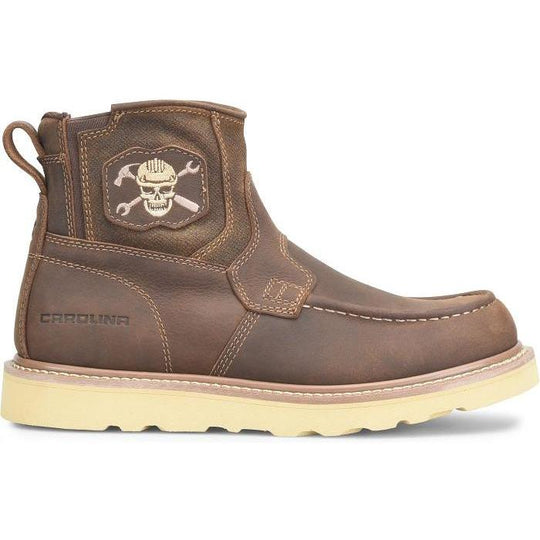 Carolina Men's Flatiron Ez 6" Soft Toe Slip Resist Work Boot - Brown - CA7046 8 / Medium / Brown - Overlook Boots