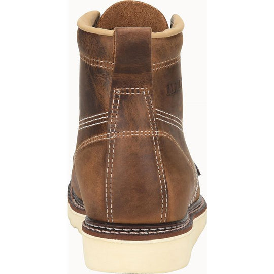 Carolina Men's AMP USA Made 6" Moc Toe Wedge Work Boot Brown - CA7011 - Overlook Boots