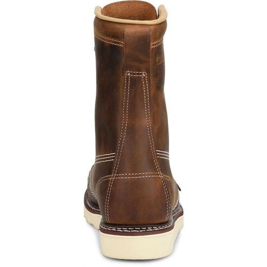 Carolina Men's Domestic 8" Soft Toe Moc Toe Wedge Work Boot - Brown - CA8012 - Overlook Boots