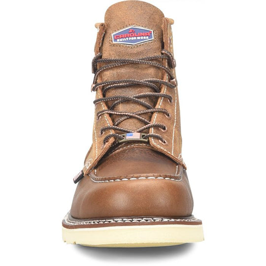 Carolina Men's Roughout Amp 6" Soft Toe USA Made Work Boot - Dark Brown - CA7068 - Overlook Boots