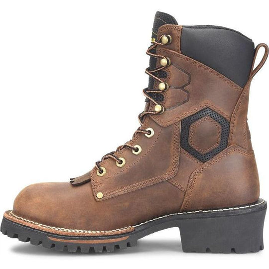 Carolina Men's Pitstop 8" Carbon Comp Toe Waterproof Work Boot - Brown - CA8544 - Overlook Boots