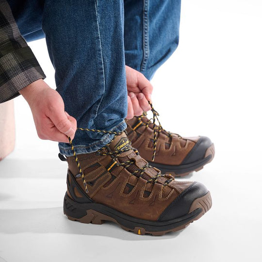 Carolina Men's Quadricep 5" Composite Toe Waterproof Slip Resistant Work Boot - Brown - CA4546 - Overlook Boots