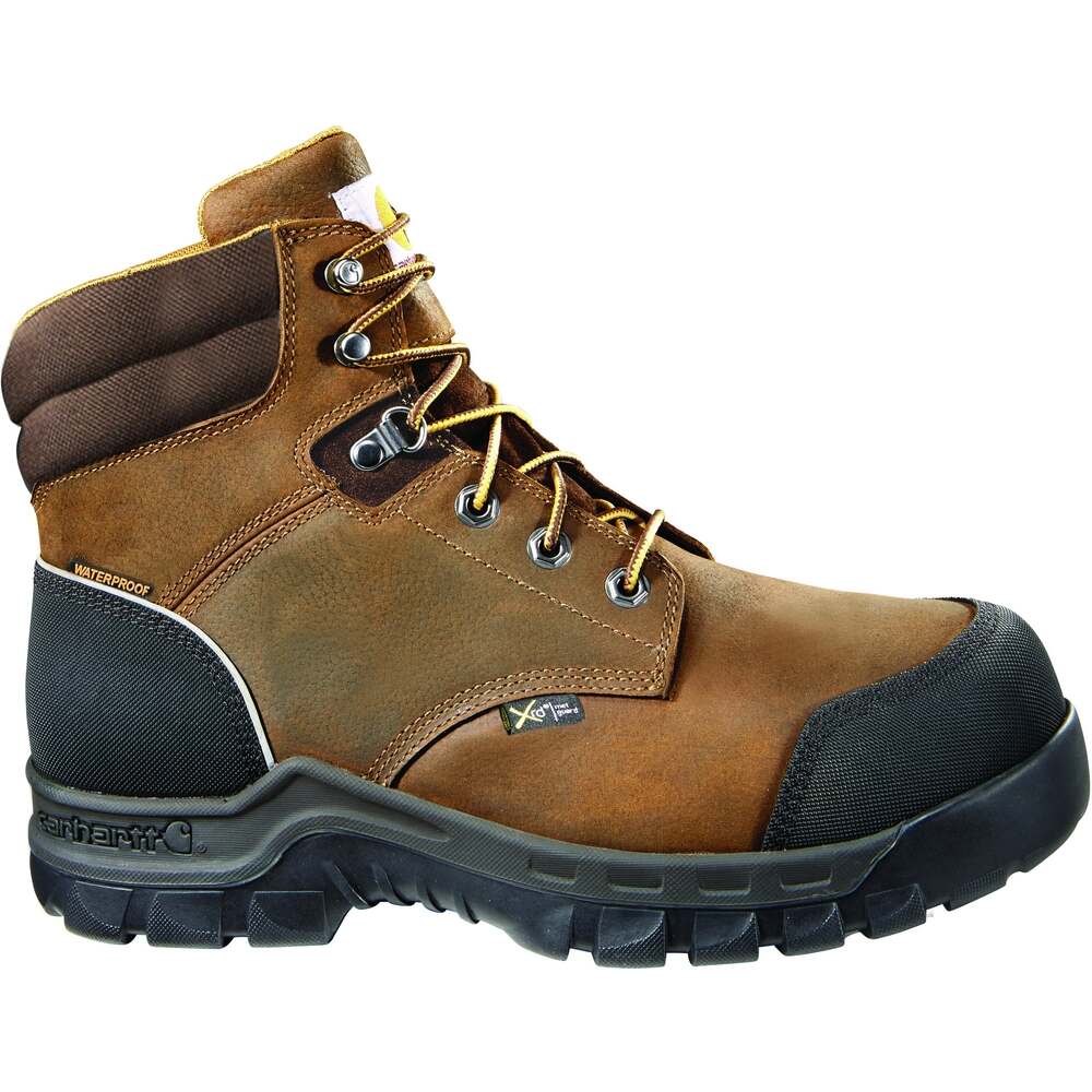 Carhartt Men's 6" Composite Toe Waterproof Metguard Work Boot - Brown - CMF6720 8 / Medium / Brown - Overlook Boots