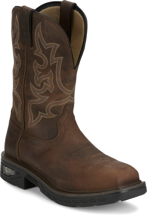 Justin Men's Rigman 11" Waterproof Composite Toe Work Boot - Brown - CR4019 8 / Medium / Brown - Overlook Boots