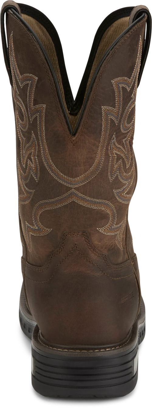 Justin Men's Rigman 11" Waterproof Composite Toe Work Boot - Brown - CR4019 - Overlook Boots