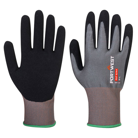 Portwest CT Cut D18 Nitrile Glove A4 - Gray/Black - 12 Pack - CT45 X-Small / Grey - Overlook Boots