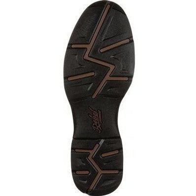 Durango Men's Rebel 12" Soft Toe Round Toe Pull-On Western Boot - Chocolate - DB5464 - Overlook Boots