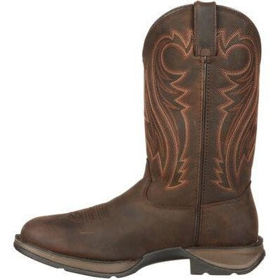 Durango Men's Rebel 12" Soft Toe Round Toe Pull-On Western Boot - Chocolate - DB5464 - Overlook Boots