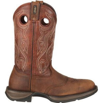 Durango Men's Rebel 12" Soft Toe Round Toe Saddle Western Boot - Brown - DB5474 - Overlook Boots