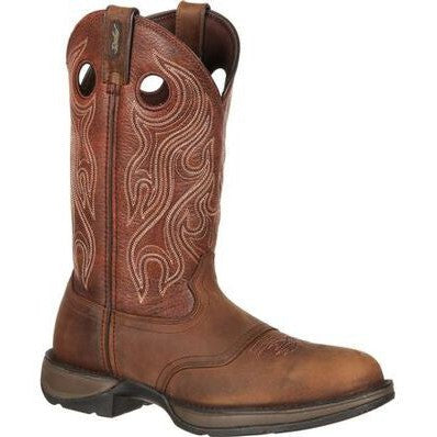 Durango Men's Rebel 12" Soft Toe Round Toe Saddle Western Boot - Brown - DB5474 7 / Medium / Brown - Overlook Boots