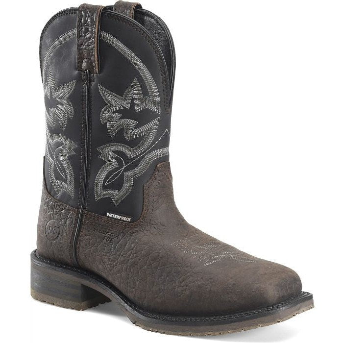 Double H Men's Stockman 10" Wide Square Composite Toe Waterproof Western Work Boot - Brown - DH4151 - Overlook Boots
