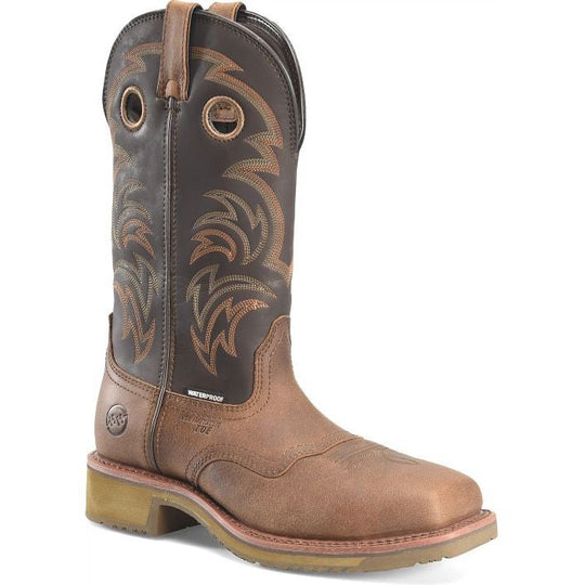 Double H Men's Farson 13" Composite Toe Western Work Boot -Brown- DH4154 7.5 / Medium / Brown - Overlook Boots