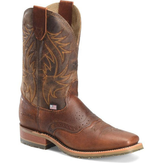 Double H Men's Feller 11" Square Toe Western Work Boot -Brown- DH4653  - Overlook Boots