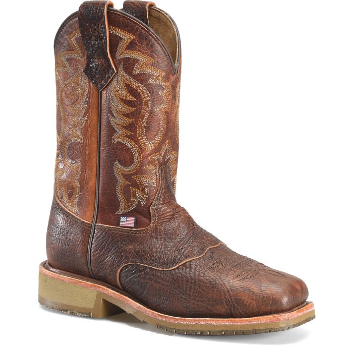 Double H Men's Bridger 11" Steel Toe Western Work Boot - Brown - DH4670 7.5 / Medium / Brown - Overlook Boots