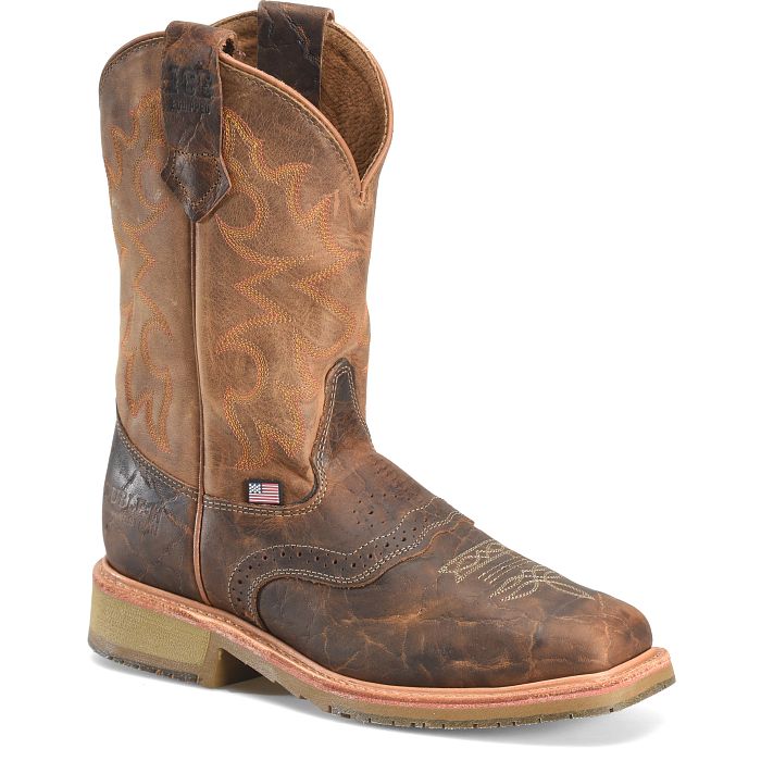 Double H Men's Baker 11" USA Made Steel Toe Western Work Boot - Brown - DH4671 7.5 / Medium / Brown - Overlook Boots