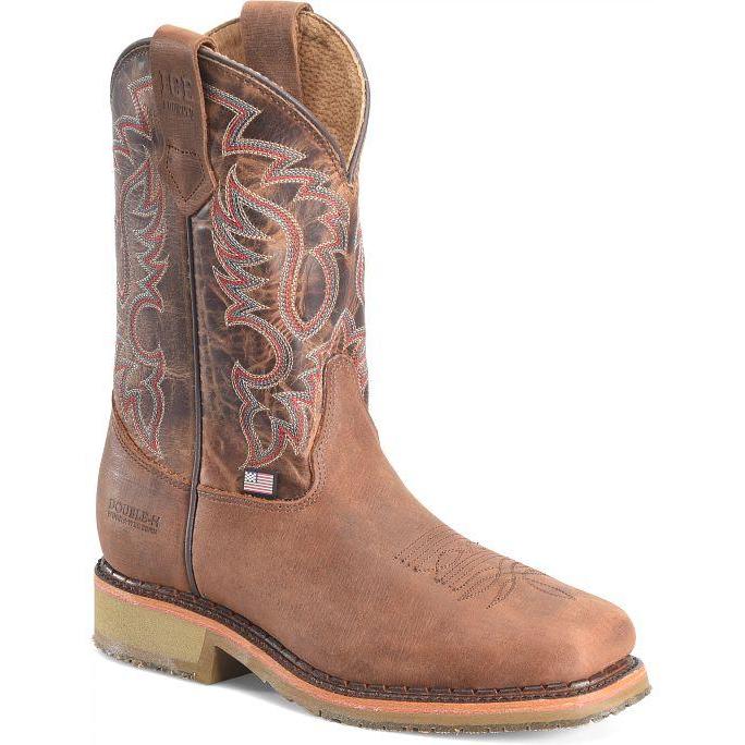 Double H Men's Clark 11" Steel Toe Western Work Boot- Brown - DH4675 7.5 / Medium / Brown - Overlook Boots