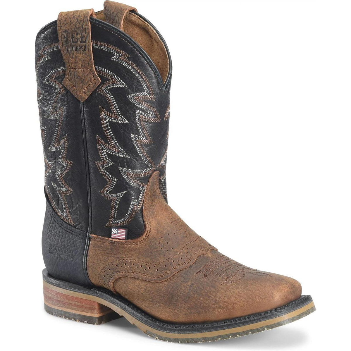 Double H Men's Laidlaw 11" Square Toe Western Work Boot- Brown- DH4678 7.5 / Medium / Brown - Overlook Boots