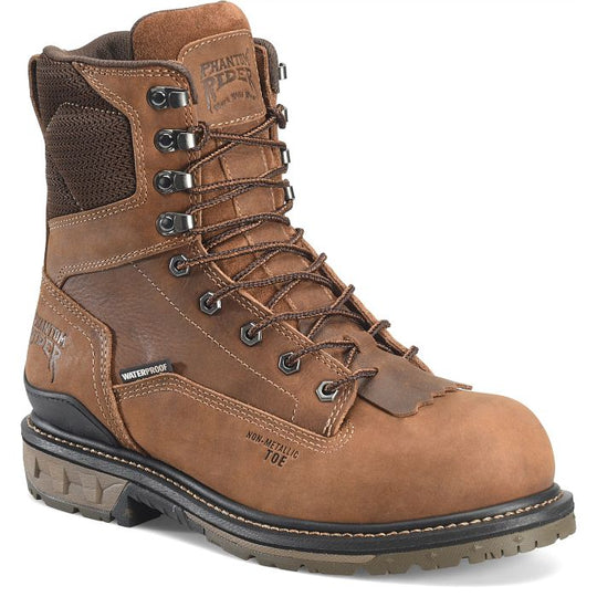 Phantom Rider Men's Piston 8" Comp Toe Waterproof Lace Up Work Boot - Brown - PH5018 7.5 / Medium / Brown - Overlook Boots