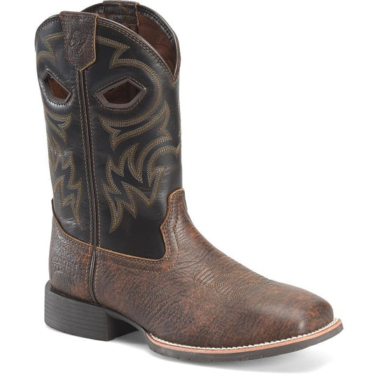 Phantom Rider Men's Lazario 11" Square Toe Western Work Boot - Black - PH5025 7.5 / Medium / Black - Overlook Boots