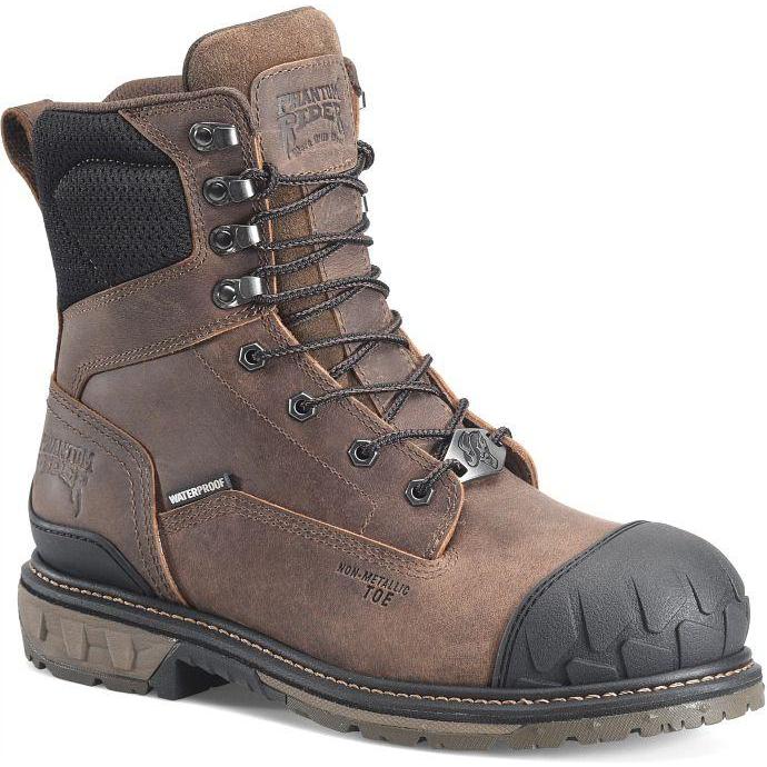 Phantom Rider Men's Piston 8" Composite Toe Waterproof Puncture Resistant Work Boot - Brown - PH5032 - Overlook Boots