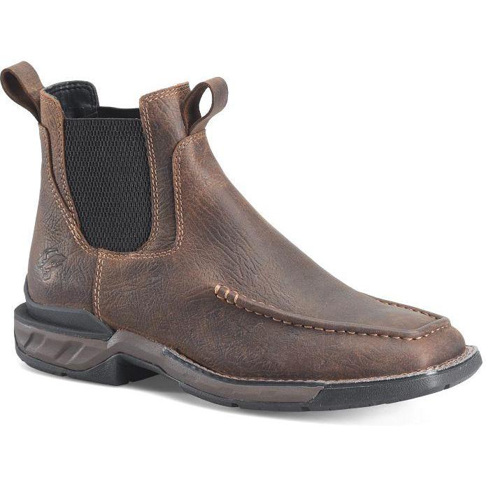 Phantom Rider Men's Whitty 6" Moc Toe Chelsea Work Boot - Brown - PH5036 7.5 / Medium / Brown - Overlook Boots