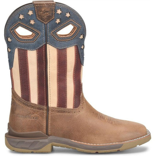 Phantom Rider Men's Fortitude 11" Square Toe Western Work Boot -Brown- PH5005 7.5 / Medium / Light Brown - Overlook Boots