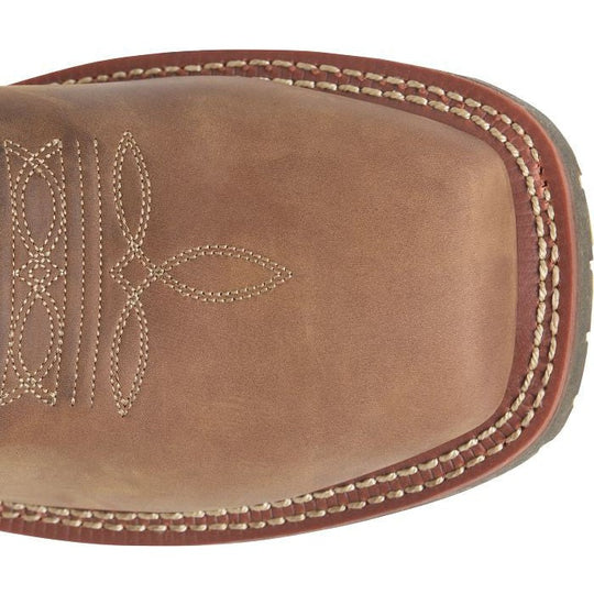 Double H Men's Roper 12" Wide Square Toe Composite Toe Western Work Boot -Brown- DH6141 - Overlook Boots