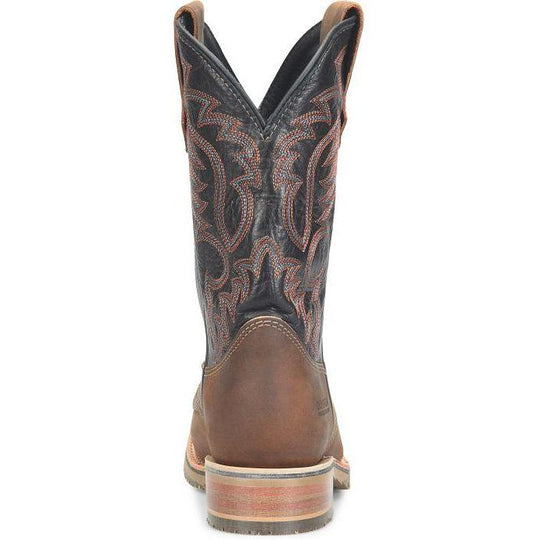 Double H Men's Crockett 11" Square Toe Western Work Boot- Brown- DH4673 - Overlook Boots