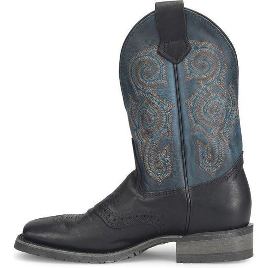 Double H Men's Nolen 11" Square Toe Roper Western Classic Boot- Black- DH4660  - Overlook Boots
