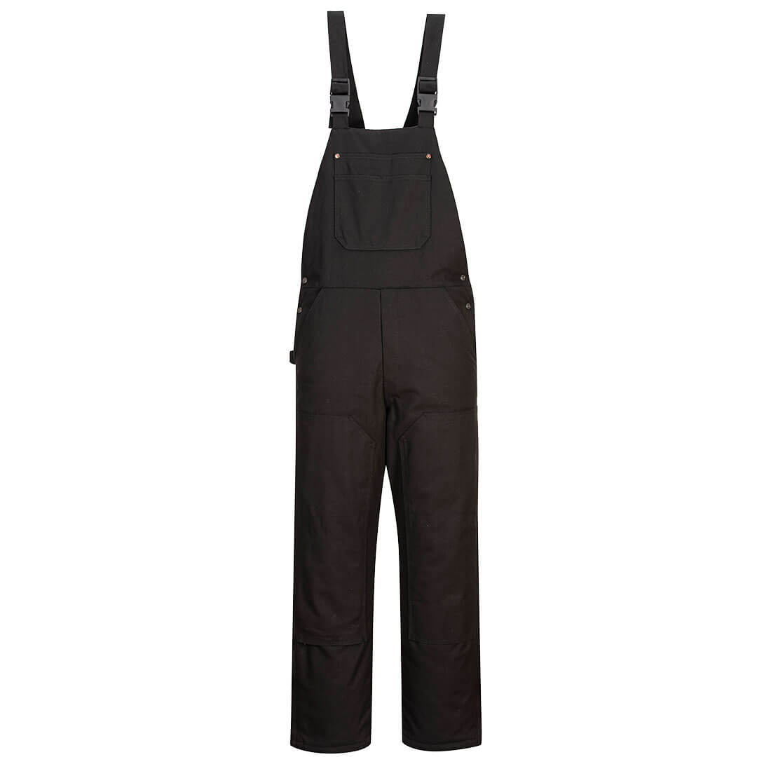 Portwest DuraDuck Work Quilt Lined Bib Overall - Black - DC802 Small / Black - Overlook Boots