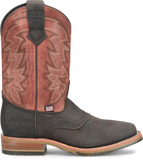 Double H Men's Young 11" Union Built Steel Toe Western Work Boot - Brown - DH4688 7.5 / Medium / Brown - Overlook Boots