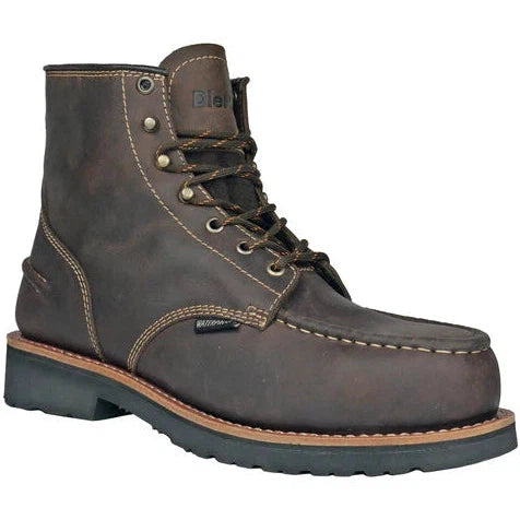 DieHard Men's Monte Composite Toe Waterproof Slip Resistant Work Boot - Brown DH60460 7 / Medium / Dark Brown - Overlook Boots