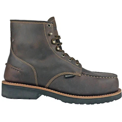 DieHard Men's Monte Composite Toe Waterproof Slip Resistant Work Boot - Brown DH60460  - Overlook Boots