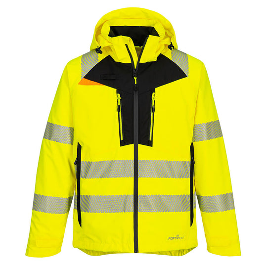Portwest DX4 Hi-Vis Rain Jacket - Yellow - DX462 Small / Yellow - Overlook Boots