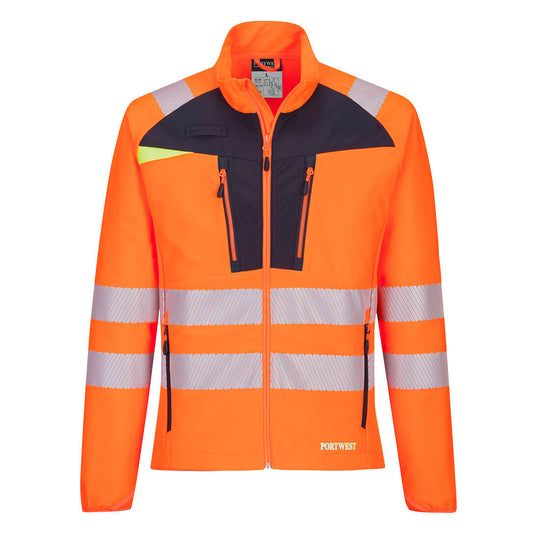 Portwest DX4 Hi-Vis Lightweight Mid Layer - Orange/Black - DX481 Small / Orange - Overlook Boots