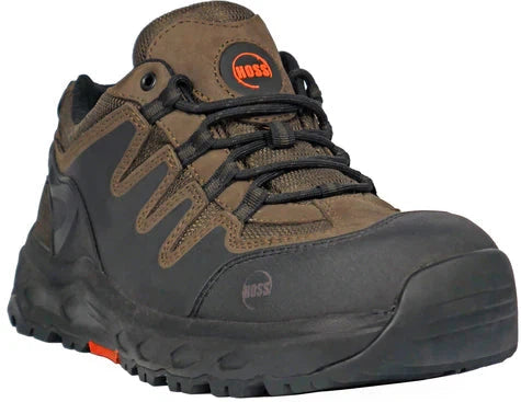 Hoss Men's Eric Lo Oblique Toe Slip Resistant Work Shoe - Brown 50238 7 / Wide / Brown - Overlook Boots