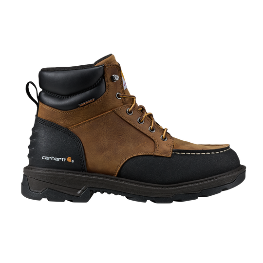 Carhartt Men's Hamilton 6" Waterproof Moc Toe Work Boot - Brown - FL6034-M - Overlook Boots