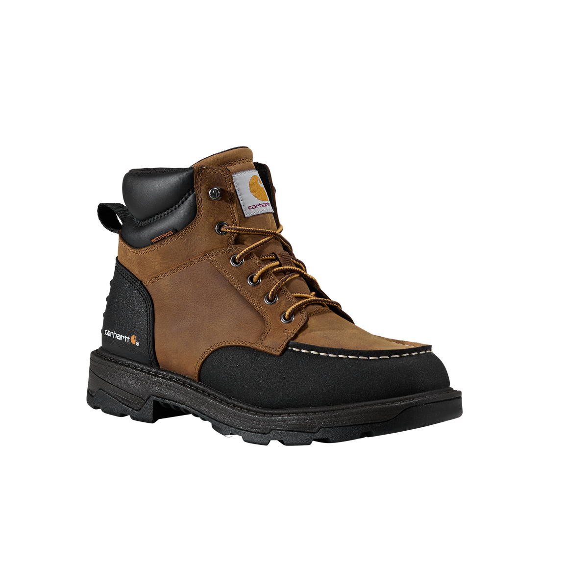 Carhartt Men's Hamilton 6" Waterproof Moc Toe Work Boot - Brown - FL6034-M 7 / Medium / Brown - Overlook Boots