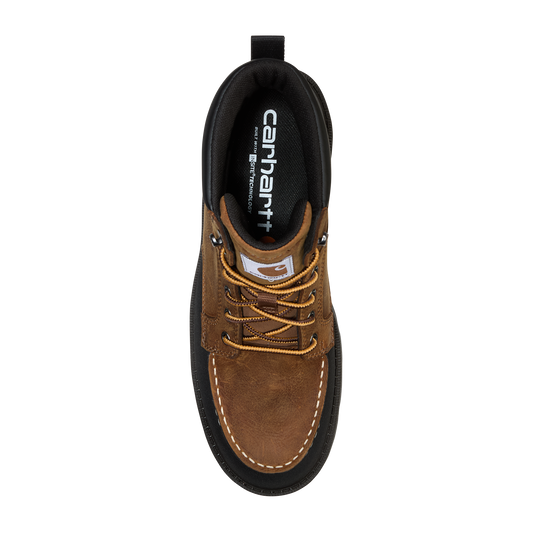 Carhartt Men's Hamilton 6" Waterproof Moc Toe Work Boot - Brown - FL6034-M - Overlook Boots