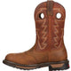 Rocky Men's Ride Branson Saddle 11" Soft Toe Waterproof Western Boot -Brown- FQ0002775 - Overlook Boots