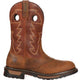 Rocky Men's Ride Branson Saddle 11" Soft Toe Waterproof Western Boot -Brown- FQ0002775 - Overlook Boots