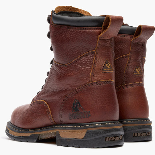 Rocky Men's Ironclad 8" Waterproof Work Boot - Brown - FQ0005693 - Overlook Boots