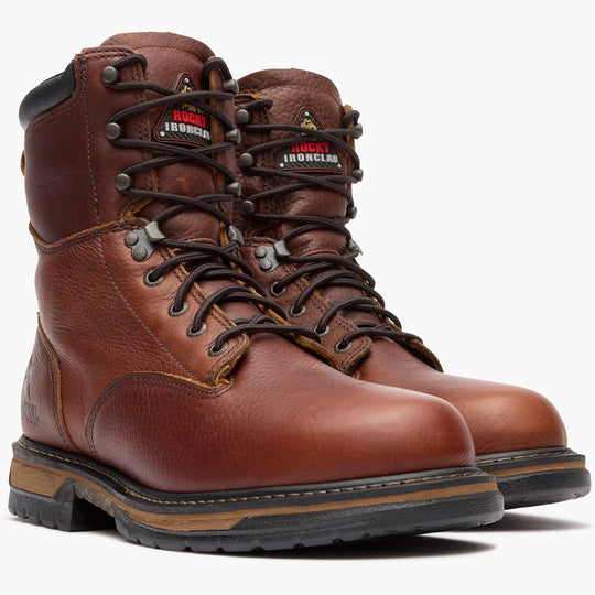 Rocky Men's Ironclad 8" Waterproof Work Boot - Brown - FQ0005693 - Overlook Boots