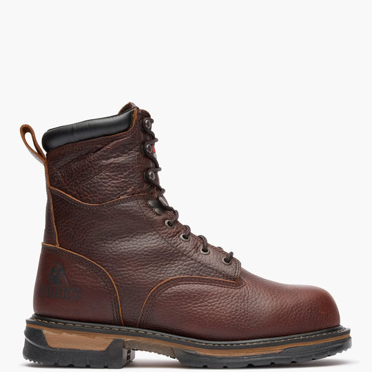 Rocky Men's Ironclad 8" Steel Toe Waterproof Work Boot - Brown - FQ0006693 - Overlook Boots