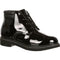 Rocky Men's Dress Leather High Gloss 5" Soft Toe Water Resistant Chukka Service Boot- FQ00500-8 4 / Medium / Black - Overlook Boots
